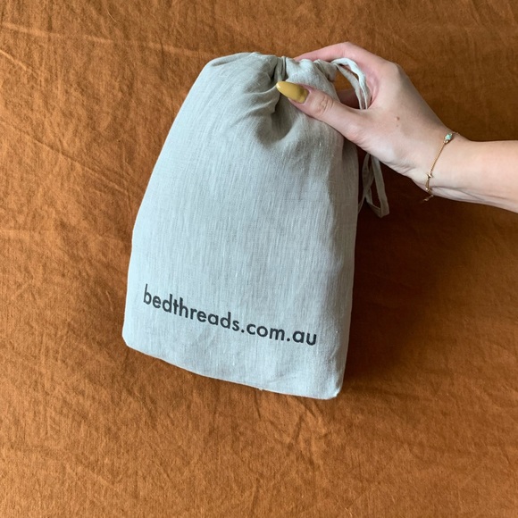 Bed Threads Rust 100% French Flax Linen Classic Robe - Picture 11 of 14